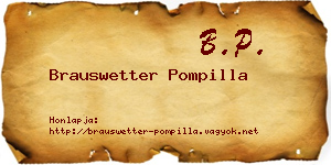 Brauswetter Pompilla névjegykártya